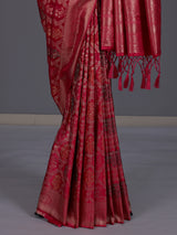Rani pink women shimmer zari sareeq