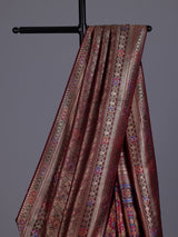 Wine women meenakari zari saree