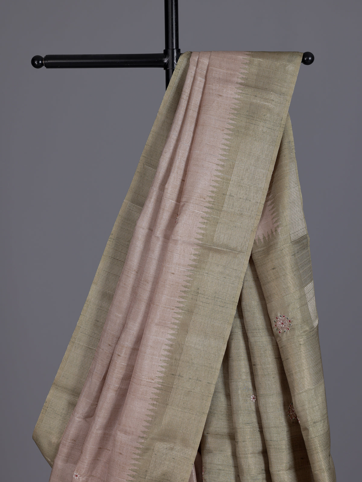 Pista green women zardosi zari saree