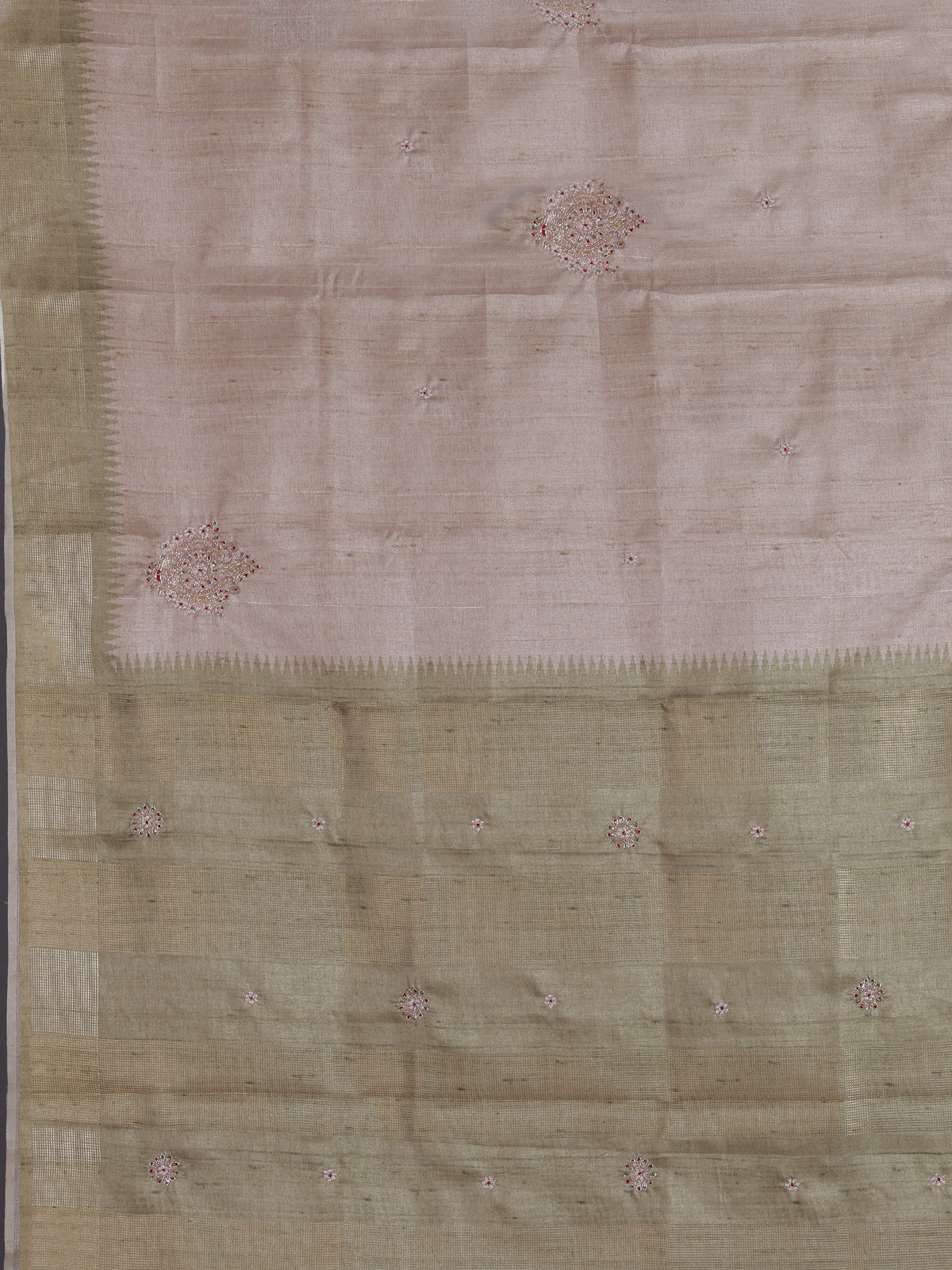 Pista green women zardosi zari saree