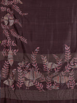 Wine women kalamkari zari saree