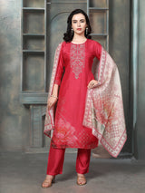 Pink women bandhani embellished kurti set