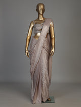 Onion pink women dreamy shimmer ready to wear saree