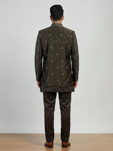 Black men sculpted embellished indo western