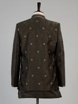 Black men sculpted embellished indo western