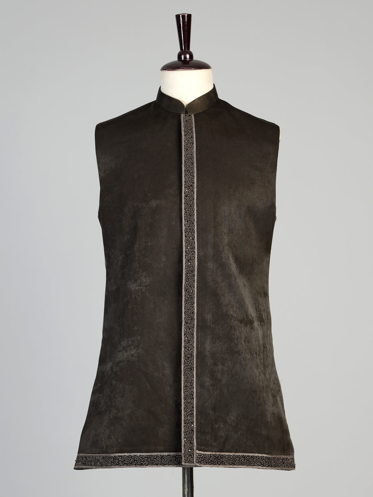 Black men sculpted embellished indo western