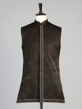 Black men sculpted embellished indo western