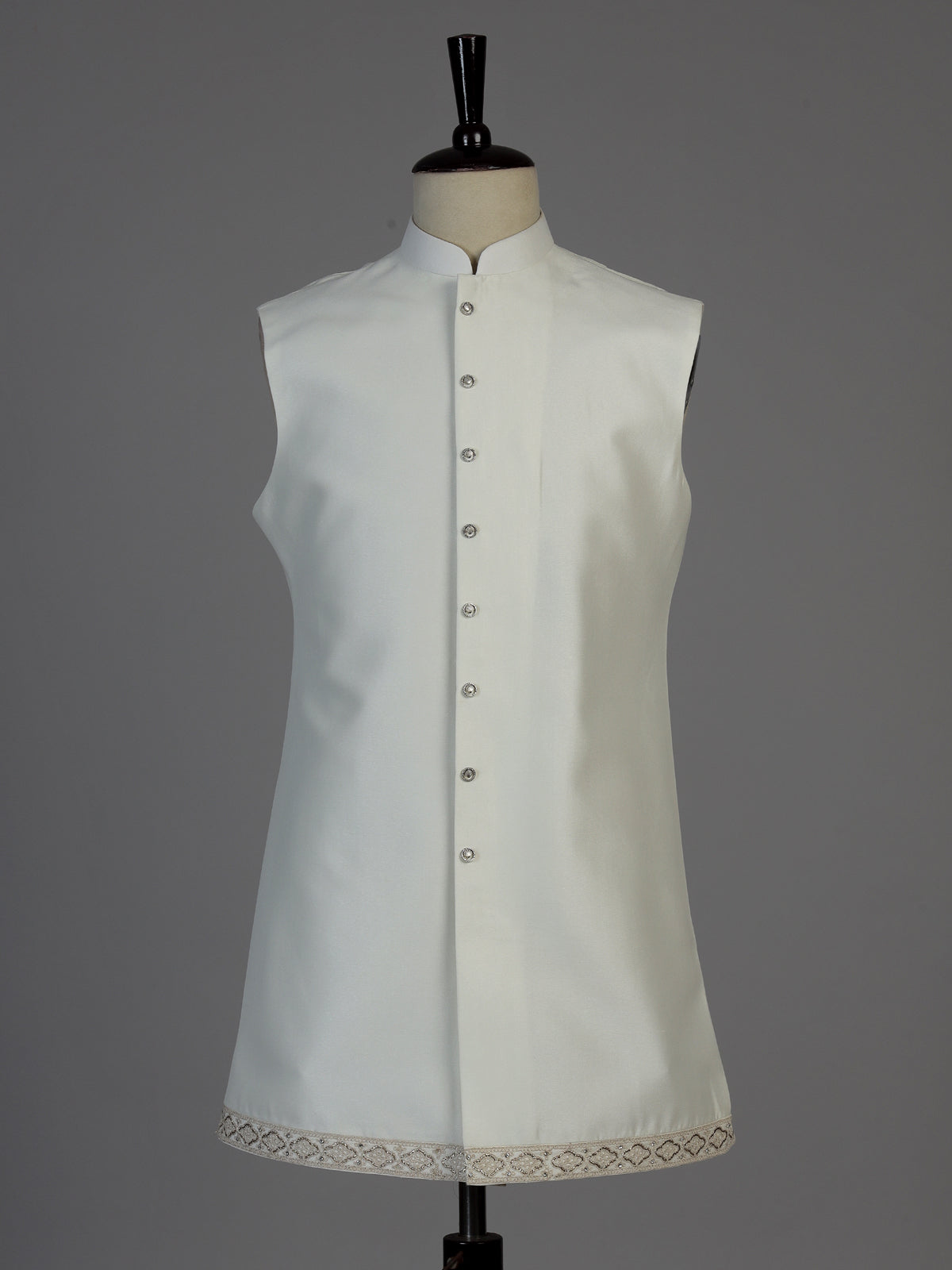 Off white men paisley embroidered indo western