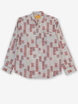 Off white men aztec printed chinese kurta