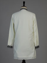 White men floral abhla chinese kurta