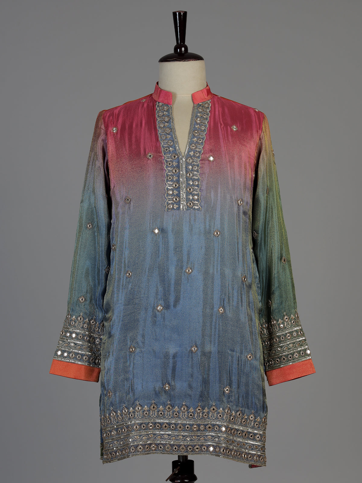 Pastel blue men abhla embellished kurta pajama