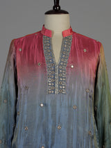 Pastel blue men abhla embellished kurta pajama