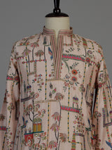 Onion pink men mughal court kurta suit