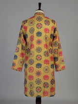 Yellow men lotus mandala kurta pajama