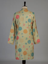 Pista green men geometric kurta suit