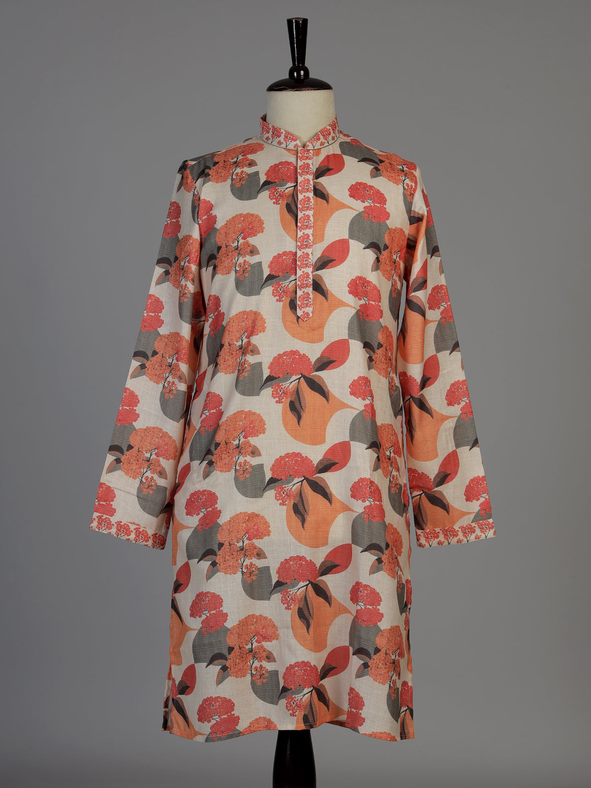 Multi men abstract floral kurta suit