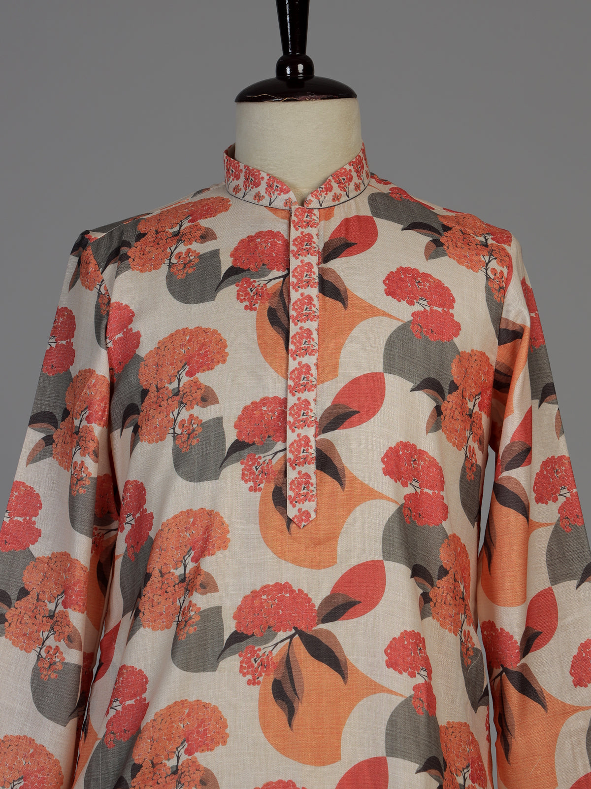 Multi men abstract floral kurta suit