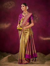 Graceful rani pink banarasi saree for women