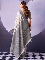 Graceful off white ethnic saree for women