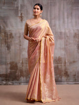 Onion pink graceful tissue silk saree women