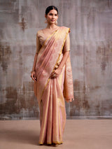 Onion pink graceful tissue silk saree women