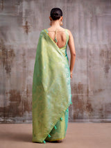 Green regal tissue silk zari saree women