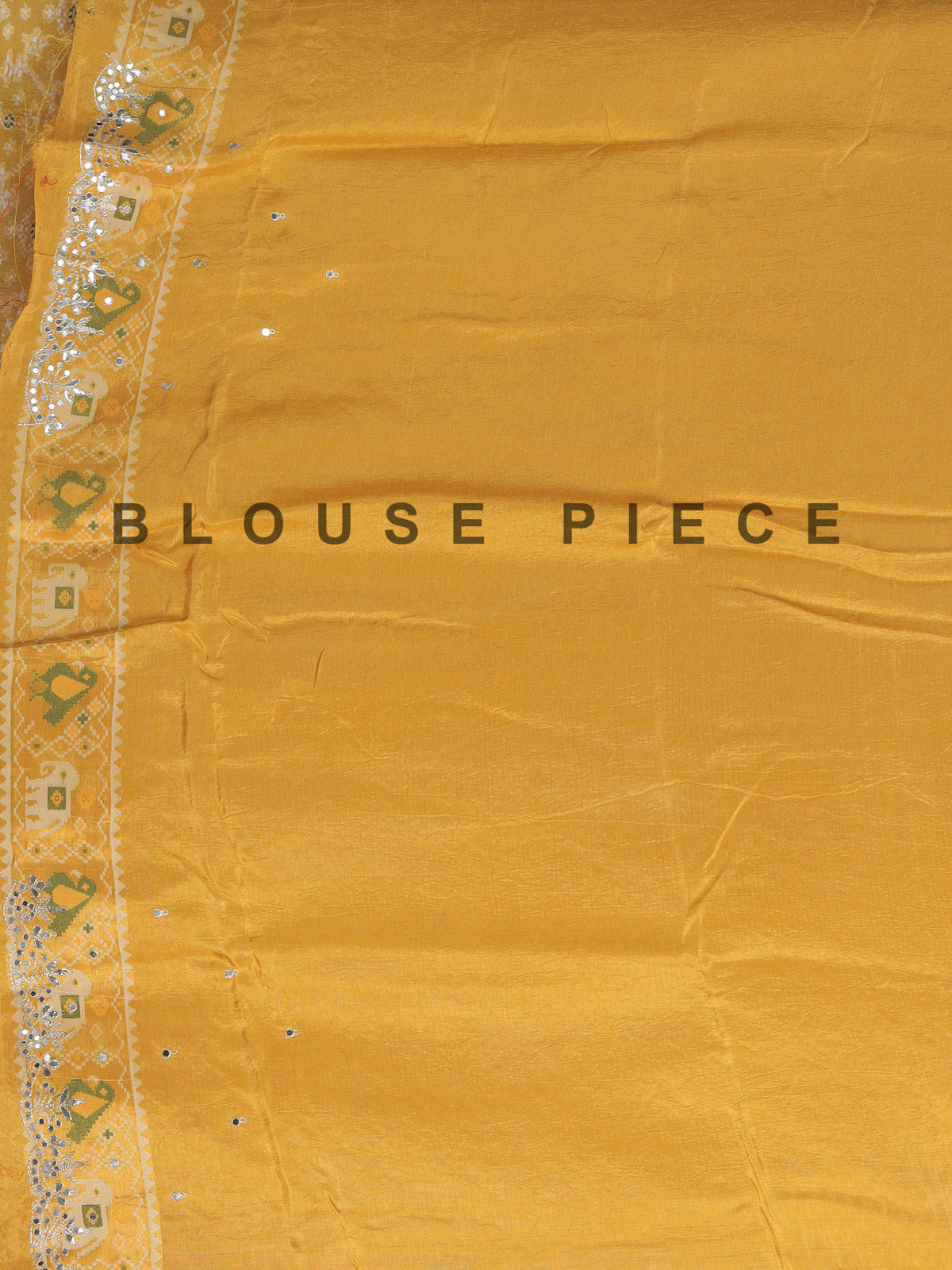 Mustard yellow soft silk saree with vibrant patola printed elegance