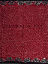 Maroon crepe silk saree with elegant sequin printed artistry