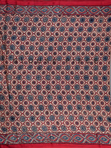 Maroon crepe silk saree with mirror and sequin embellishments