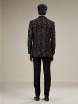 Black men botanical velvet indo western