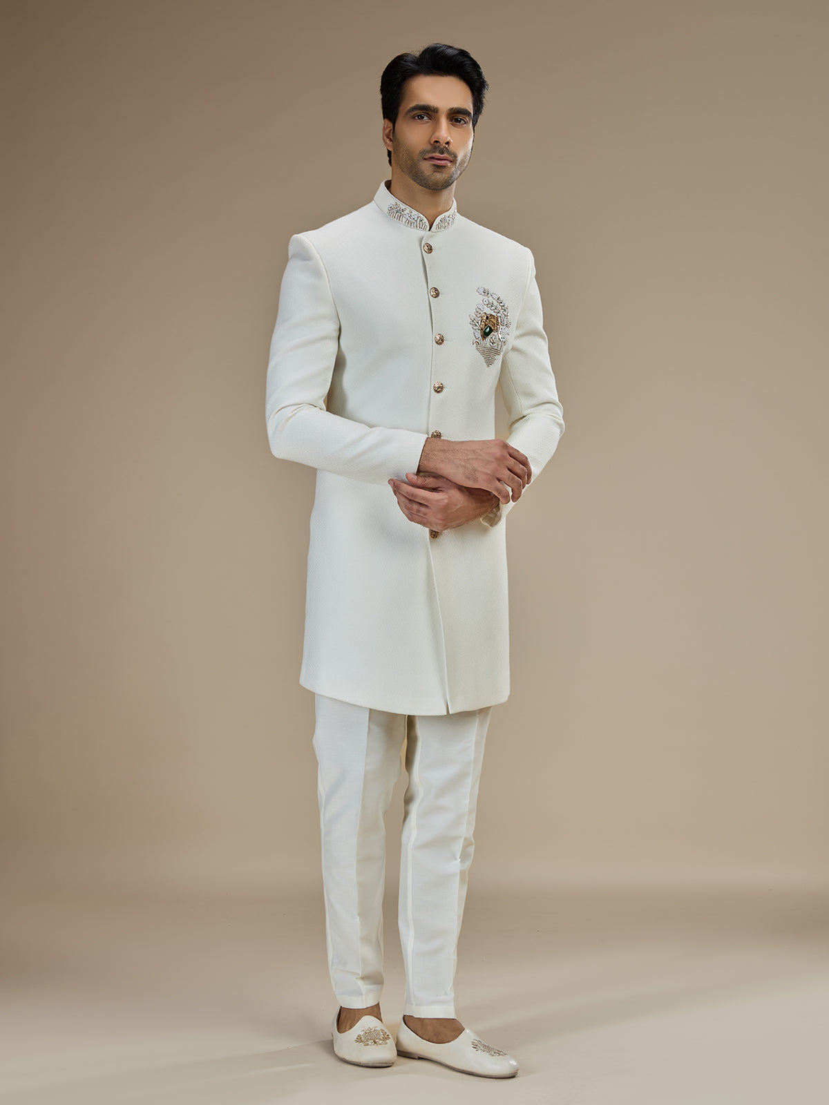 Off white men royal elephant indo western