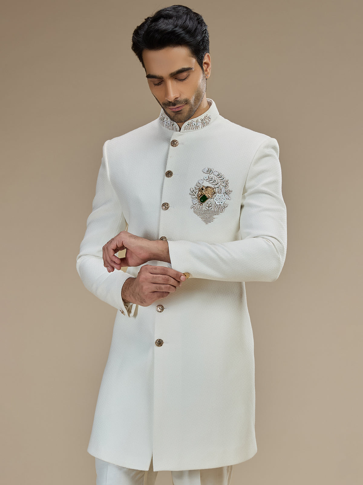 Off white men royal elephant indo western