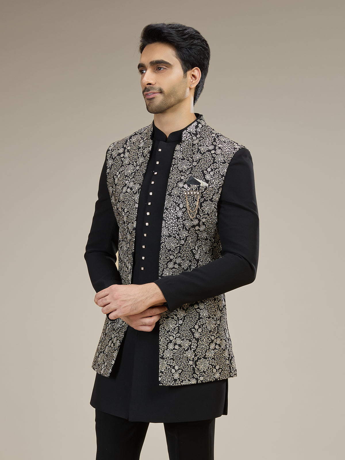 Black men kashmiri bundi indo western