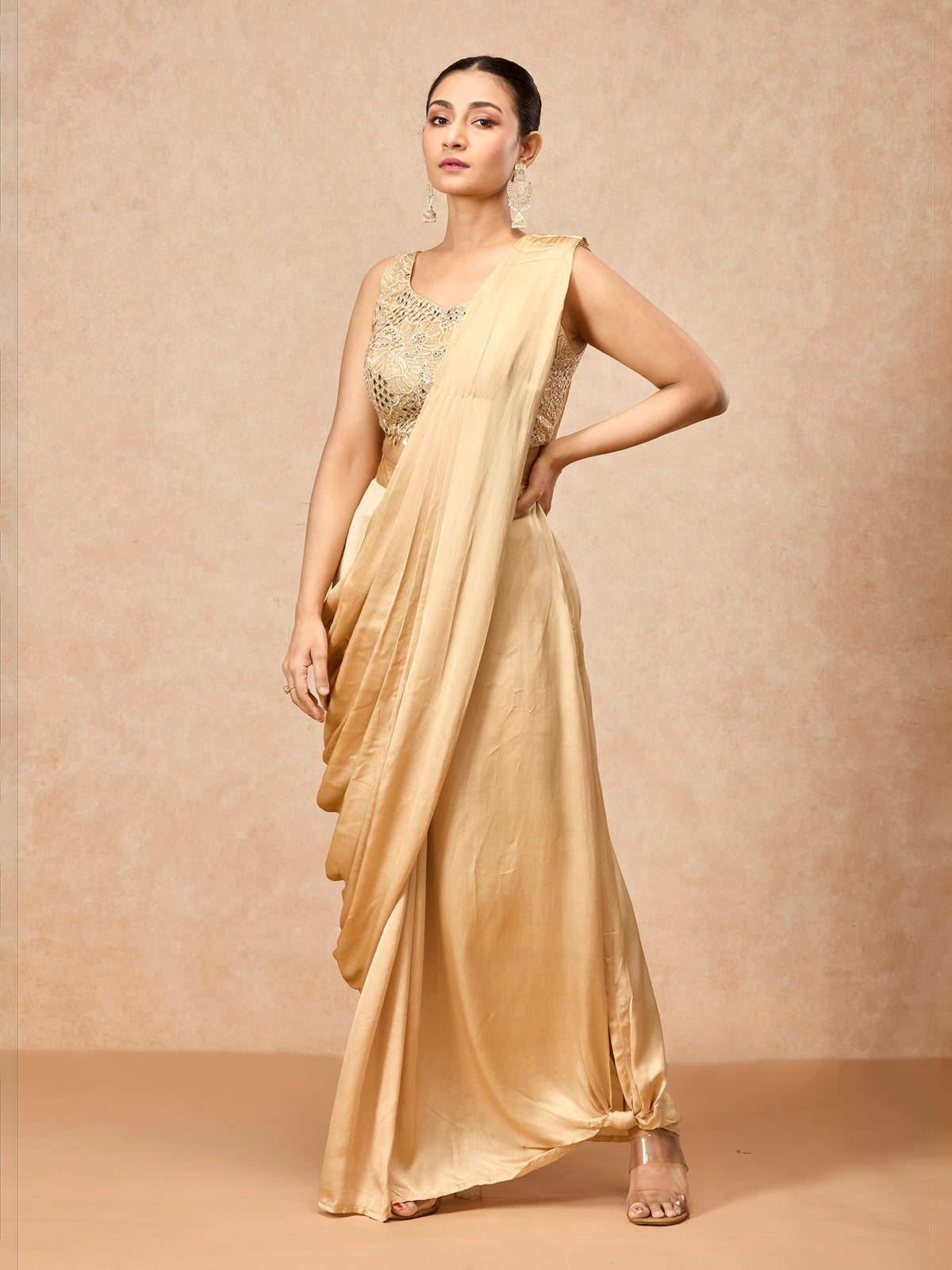 Champagne gold women designer lehenga choli