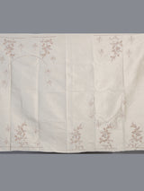 Off white raw silk unstitched lehenga choli for weddings