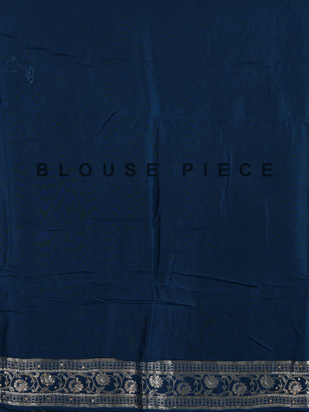 Peacock blue silk saree with exquisite traditional embellished detailing
