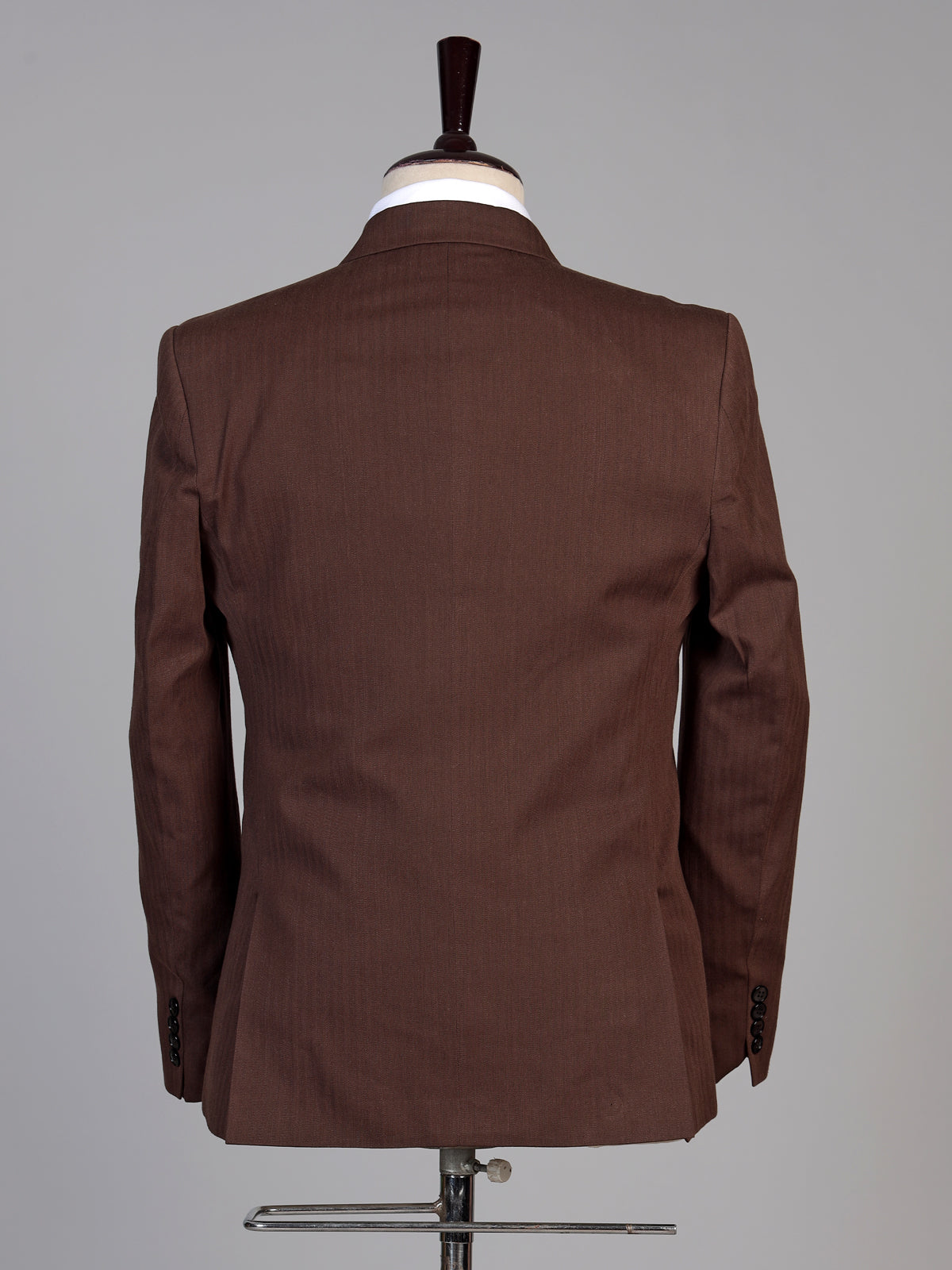 Coffee brown mens double breasted coat suit