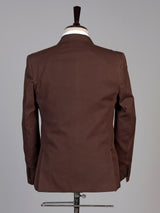 Coffee brown mens double breasted coat suit