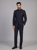 Navy mens imperial embellished jodhpuri suit