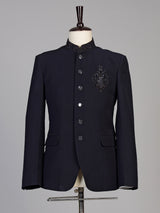 Navy mens imperial embellished jodhpuri suit