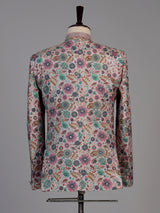 Purple mens botanical embroidered jodhpuri suit