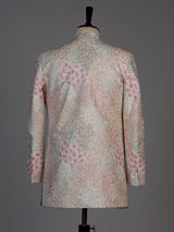 Multi color mens botanical jacket indo western