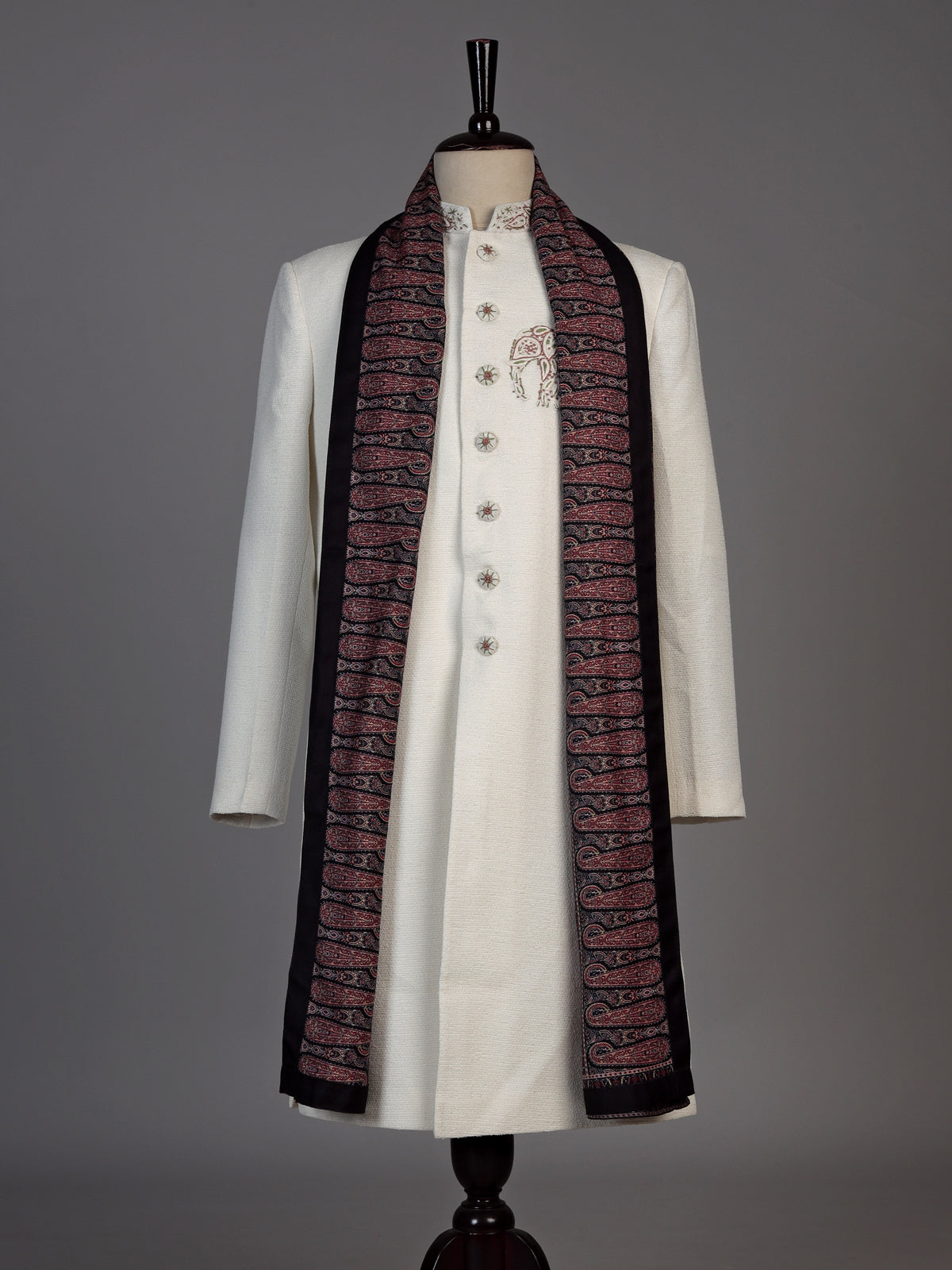 Off white mens regal elephant indo western