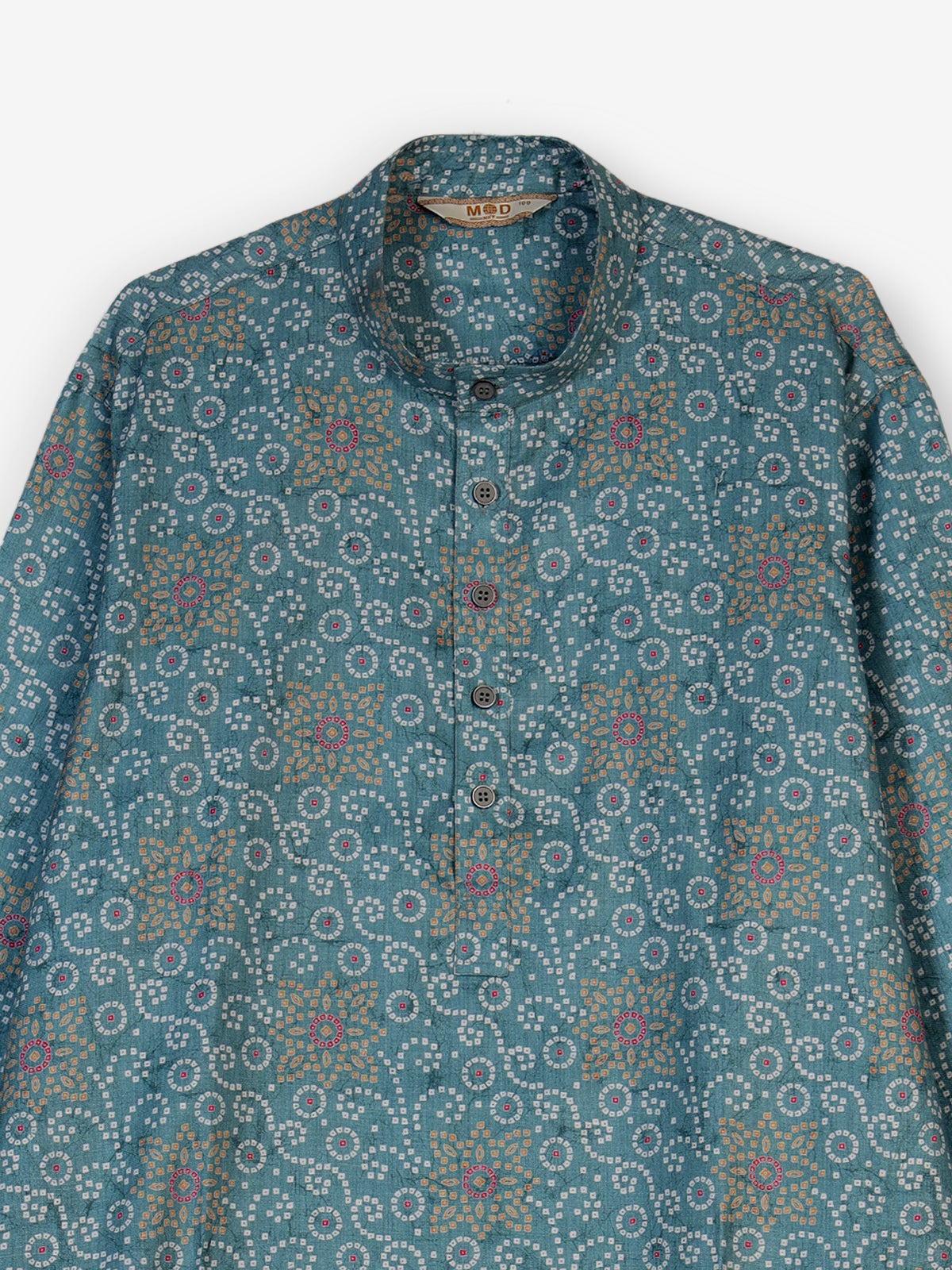 Light blue floral silk kurta suit for festive celebrations for men