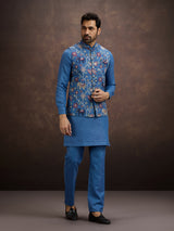 Cream cotton linen mens waistcoat set
