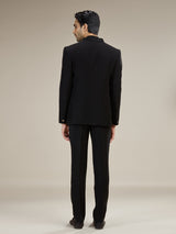 Black mens contemporary bandhgala jodhpuri suit