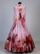 Rose pink watercolor lehenga choli for women