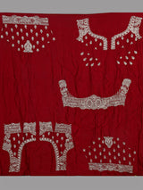 Maroon raw silk unstitched lehenga choli with exquisite butti work