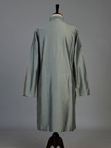 Grey silk blend mens kurta suit with subtle thread and sequin work