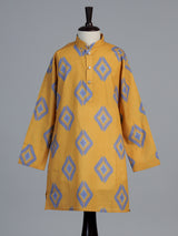 Yellow patola print boys kurta suit